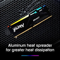 Kingston FURY Beast (KF560C36BBE2A-32) 32GB System Memory, 60000MT/s, DDR5, CL36, DIMM, RGB, Black Kingston FURY Beast (KF560C36BBE2A-32) 32GB System Memory, 60000MT/s, DDR5, CL36, DIMM, RGB, Black